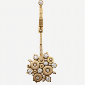 Šepkus E-262D 18K Yellow Gold and Diamond "Ocean" Earrings